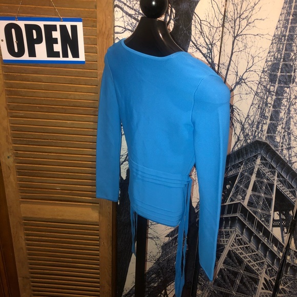 Herve Leger Blue Top with Band - Picture 4 of 11